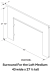 Surround, 3 sided, Metal, Black, 43 wide x 27 1/2 tall x 1 deep 